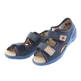 Scarpe per bambini Befado pu 065X126 marrone blu navy 3