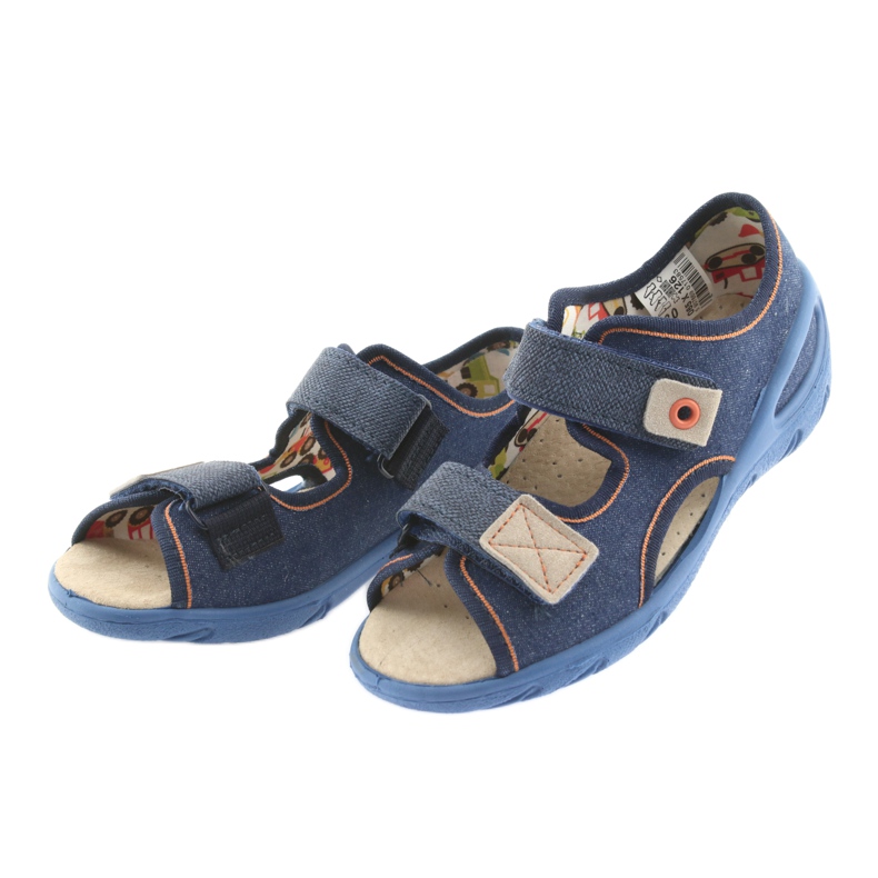 Scarpe per bambini Befado pu 065X126 marrone blu navy 3