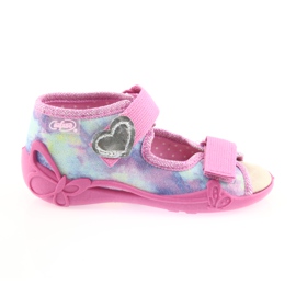 Scarpe da bambino gialle Befado 342P005 multicolore rosa 1