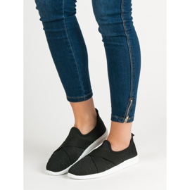 Ideal Shoes Scarpe sportive slip-on nero 1