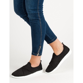 Ideal Shoes Scarpe sportive slip-on nero 2