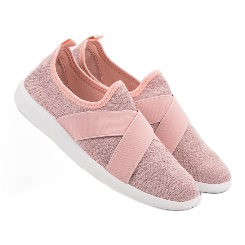 Ideal Shoes Scarpe sportive slip-on rosa 2
