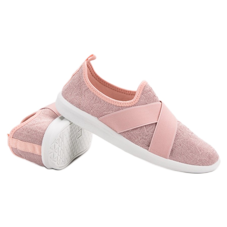 Ideal Shoes Scarpe sportive slip-on rosa 1