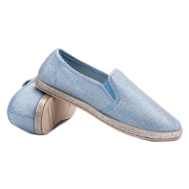 Ideal Shoes Slip comodi blu 2