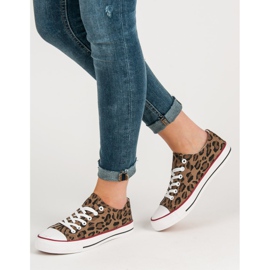 Jumex Sneakers basse con stampa leopardata nero marrone 2