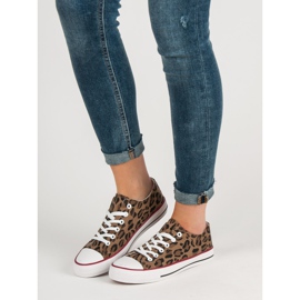 Jumex Sneakers basse con stampa leopardata nero marrone 1