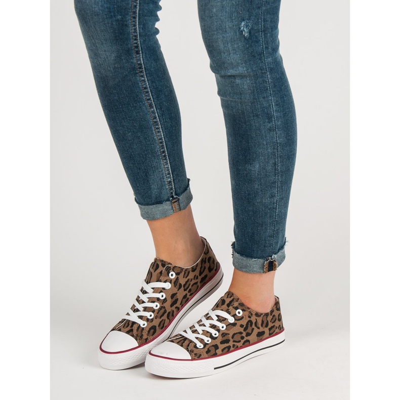 Jumex Sneakers basse con stampa leopardata nero marrone 1