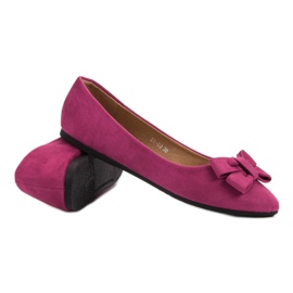 Ch. Creation Ballerina In Pelle Scamosciata In Spitz rosa 2