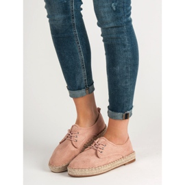 Small Swan Scarpe brogue scamosciate traforate rosa 1