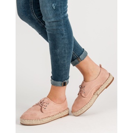 Small Swan Scarpe brogue scamosciate traforate rosa 2