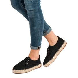 Small Swan Scarpe brogue scamosciate traforate nero 1