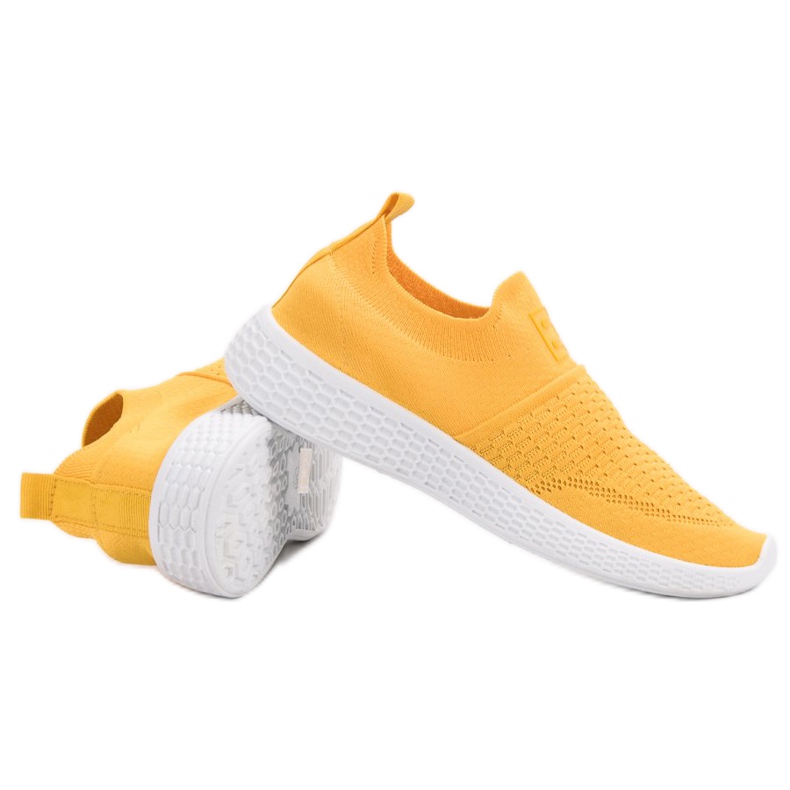 Weide Calzature in tessuto alla moda giallo 1