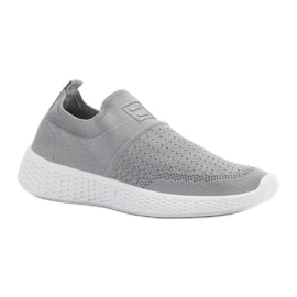 Weide Calzature in tessuto alla moda grigio 1