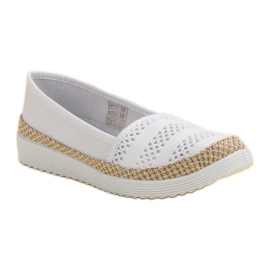 SHELOVET Espadrillas in tessuto bianco 1