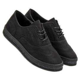 SHELOVET Scarpe brogue nere nero 1