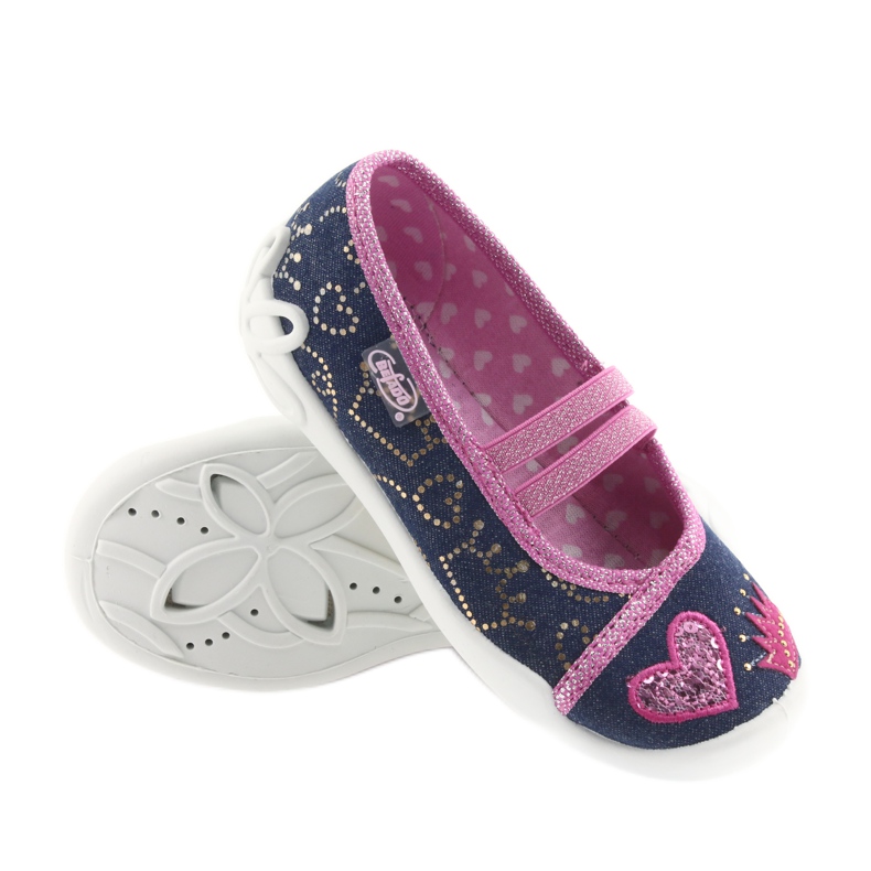 Scarpe per bambini Befado 116X247 giallo rosa blu navy 4