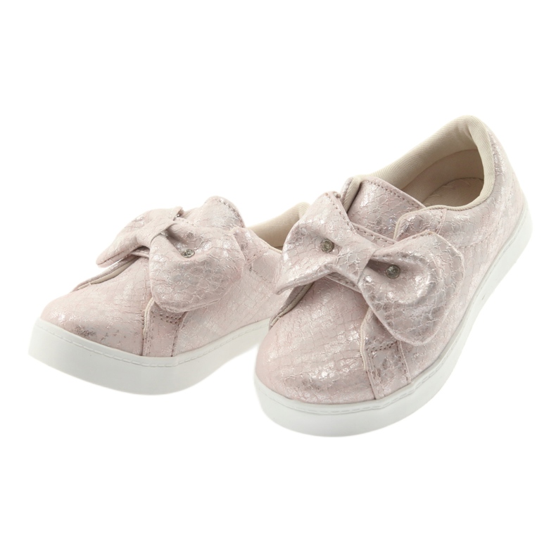Sneakers American Club ES23 fiocco rosa grigio 3
