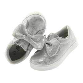 Sneakers ES23 con fiocco argento American Club grigio 4