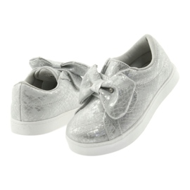 Sneakers ES23 con fiocco argento American Club grigio 3