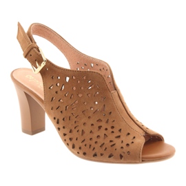 Espinto Sandali openwork sul 317 marrone post 1