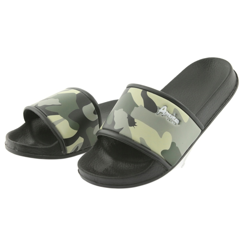 Pantofole mimetiche profilate American Club verdi nero verde 4