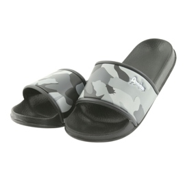 Pantofole camo profilate grigie American Club nero grigio 4