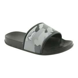 Pantofole camo profilate grigie American Club nero grigio 1