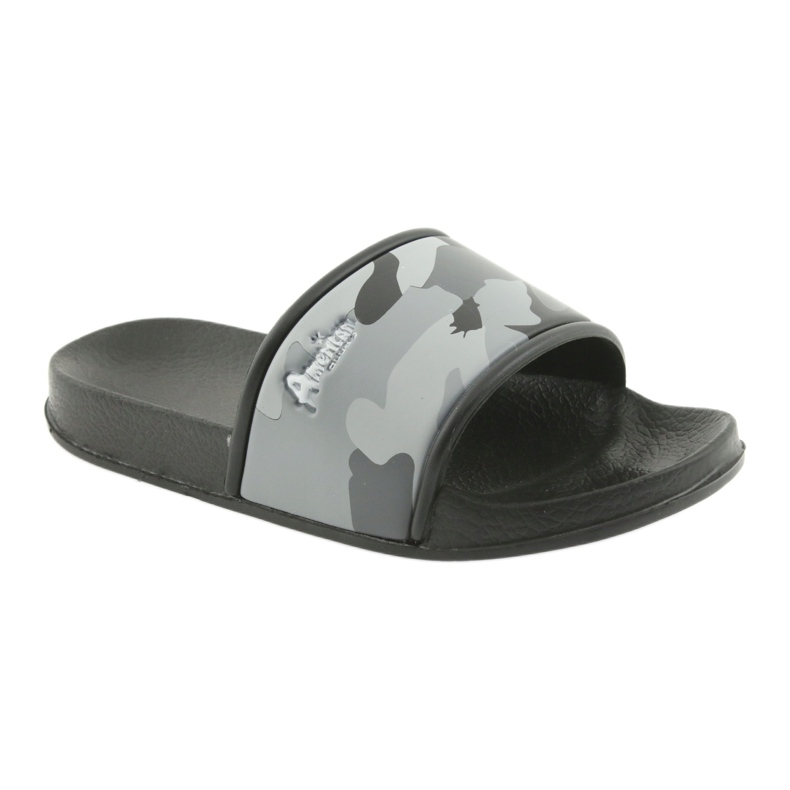 Pantofole camo profilate grigie American Club nero grigio 1