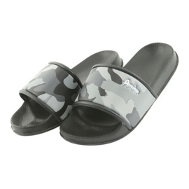 Pantofole camo profilate grigie American Club nero grigio 3