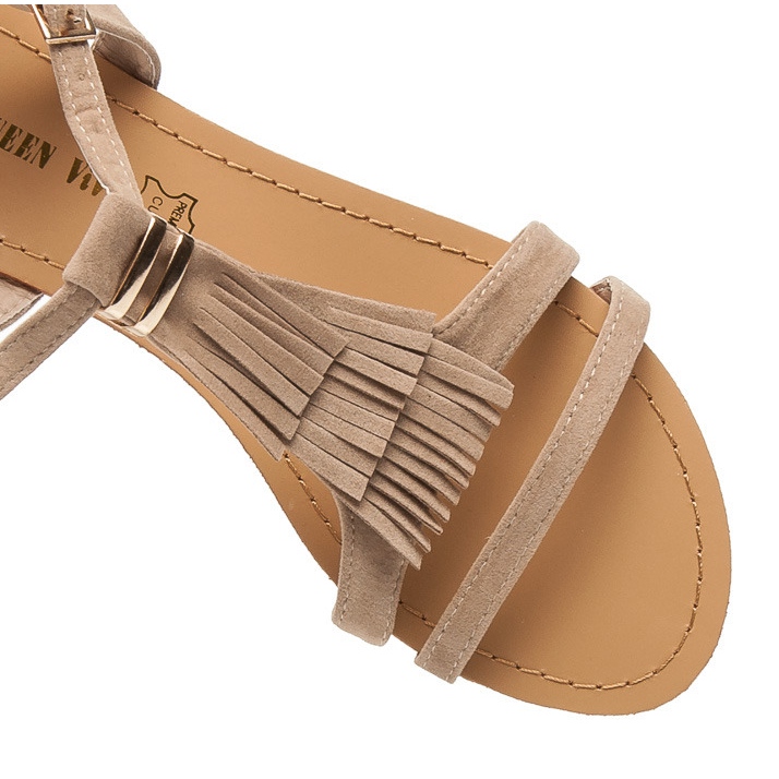 Queen Vivi Sandali Con Frange marrone 1