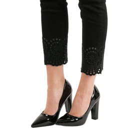 SHELOVET Décolleté laccate nero 1