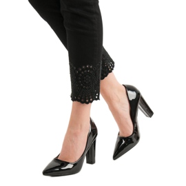 SHELOVET Décolleté laccate nero 2