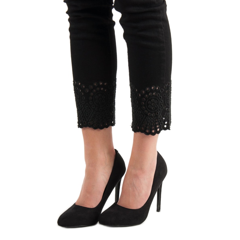 VICES Scarpe col tacco in camoscio nero 2
