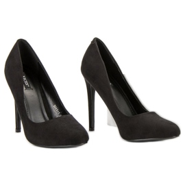 VICES Scarpe col tacco in camoscio nero 1