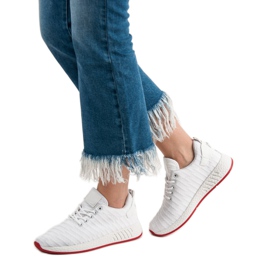 SHELOVET Calzature in tessuto alla moda bianca 2
