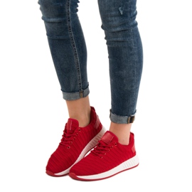 SHELOVET Calzature in tessuto alla moda rosso 2