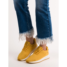 SHELOVET Calzature in tessuto alla moda giallo 2