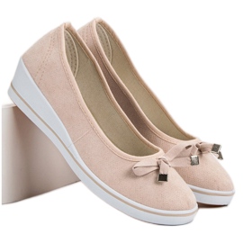 SHELOVET Pompe con zeppa marrone 2