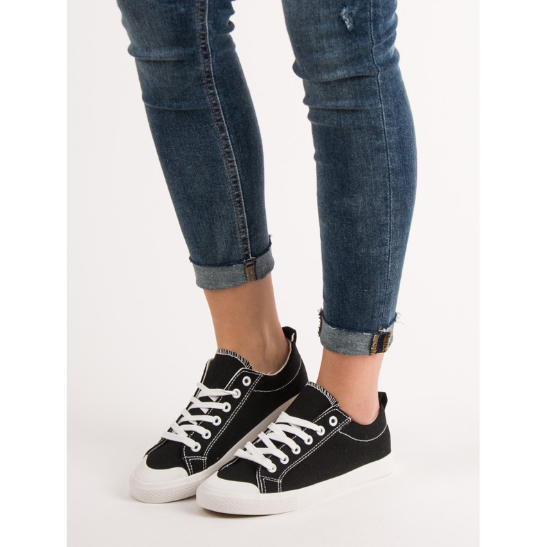 SHELOVET Sneakers basse nere nero 2