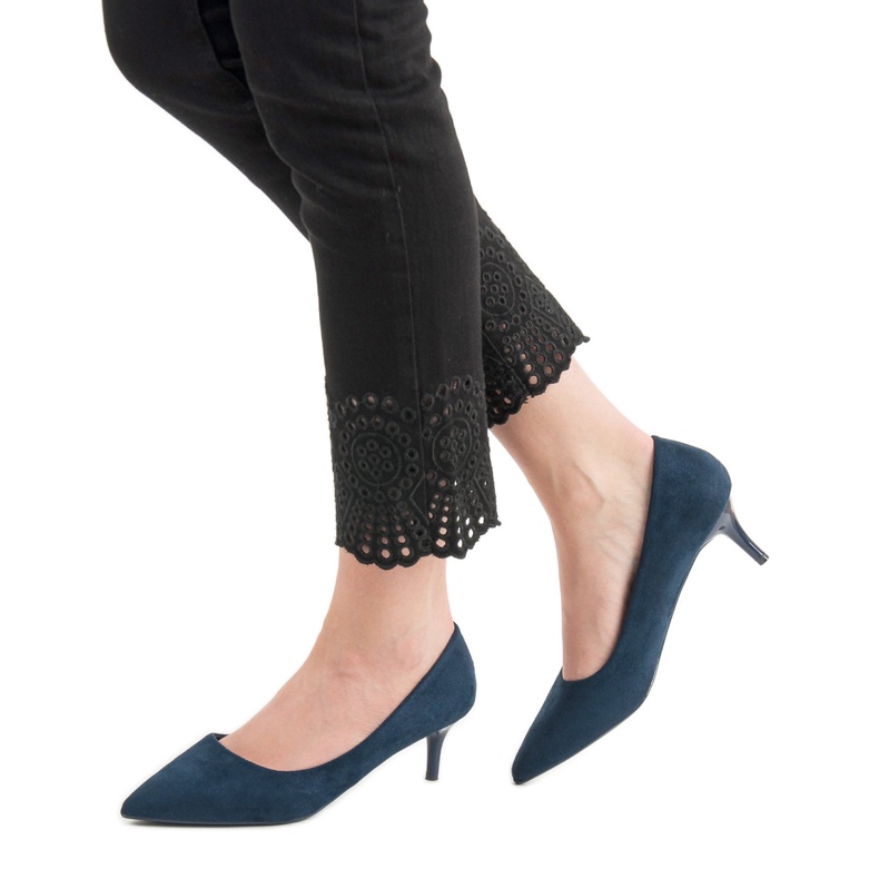 Nio Nio Décolleté in pelle scamosciata blu scuro 1