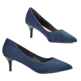 Nio Nio Décolleté in pelle scamosciata blu scuro 2