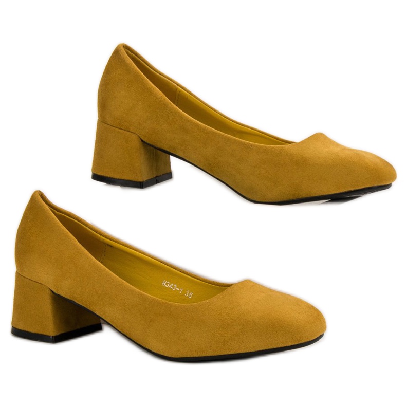 SHELOVET Décolleté senape giallo 1