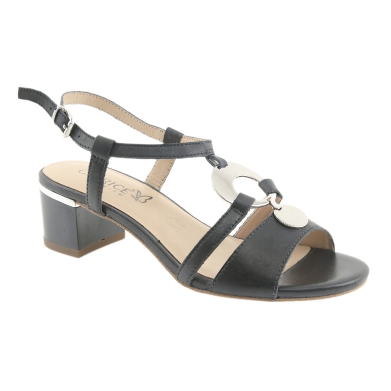 Sandali con decorazione Caprice 28211 blu navy grigio 1