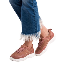 SHELOVET Scarpe da ginnastica alla moda rosa 2