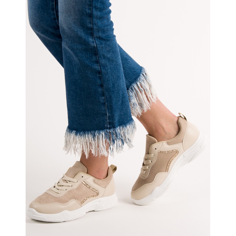 SHELOVET Scarpe da ginnastica alla moda beige 2