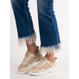 SHELOVET Scarpe da ginnastica alla moda beige 1
