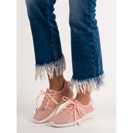 SHELOVET Scarpe Slip-on Con Paillettes rosa 1