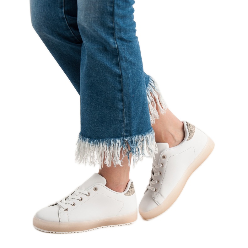 SHELOVET Scarpe sportive da donna bianca 2