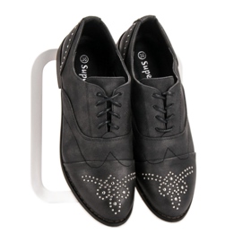 Primavera Scarpe Brogue Con Strass grigio 1