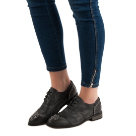 Primavera Scarpe Brogue Con Strass grigio 2